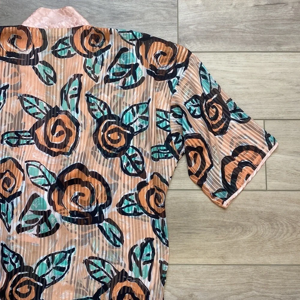 Victoria's Secret Gold Label Sheer‎ Rose Bed Jacket